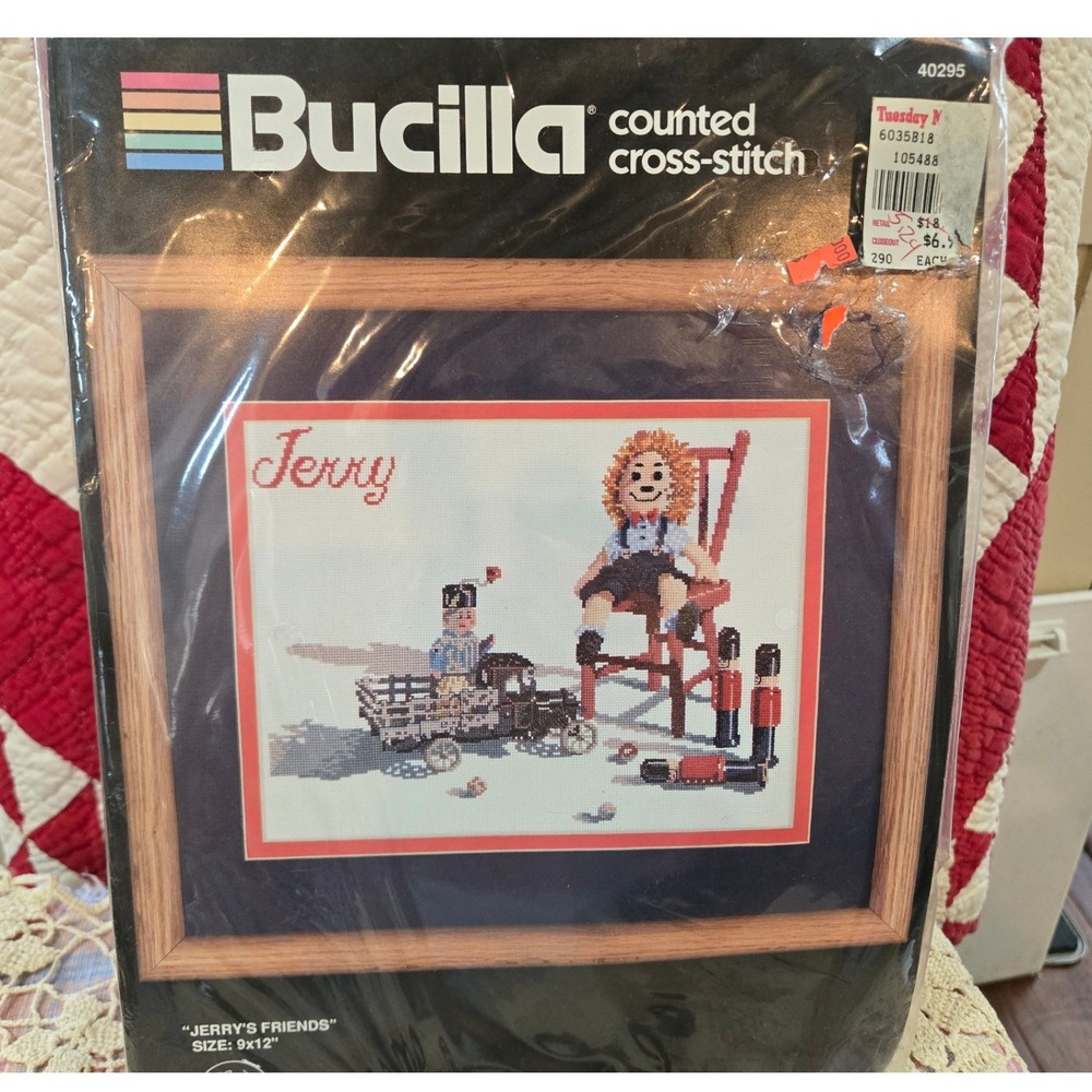 Bucilla Jerry's Friends Cross Stitch‎ Kit 9x12 NIP Vintage Toy Soldiers